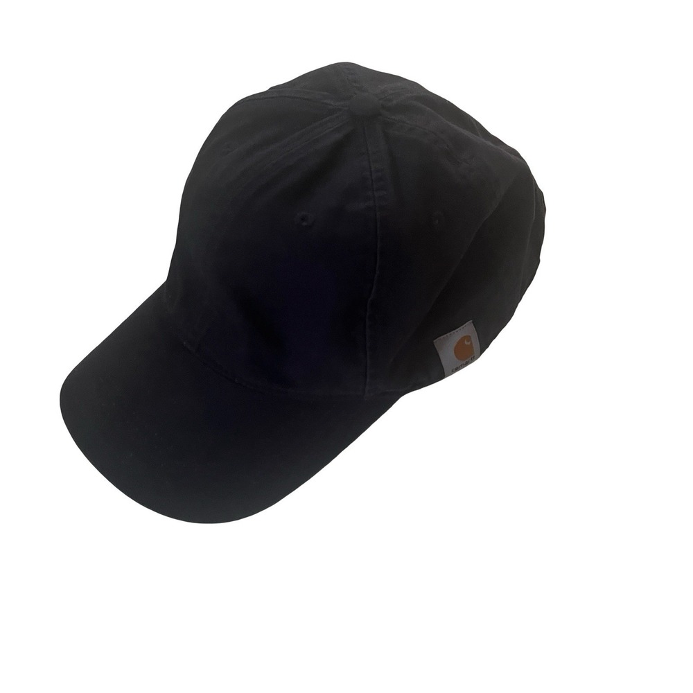 Carhartt Navy Blue Baseball Hat Cap Basic Adjustable Logo Spellout Basic Casual